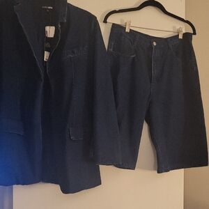 Fashion Nova Dark Blue Women's Jeans Set